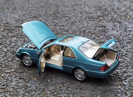 [Norev] 1:18 Mercedes-Benz 1997 CL600 Coupe Blue Model Car Die-Cast