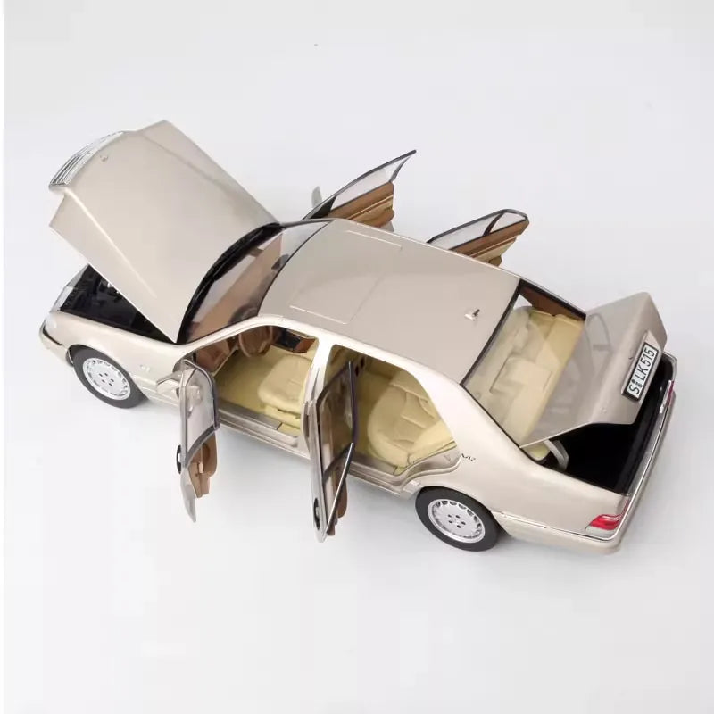 [Norev] 1:18 Mercedes-Benz 1997 S600 W140 Rose Gold Model Car Die-Cast