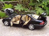 [Norev] 1:18 Mercedes-Benz 2000 S55 AMG W220 Black Model Car Die-Cast
