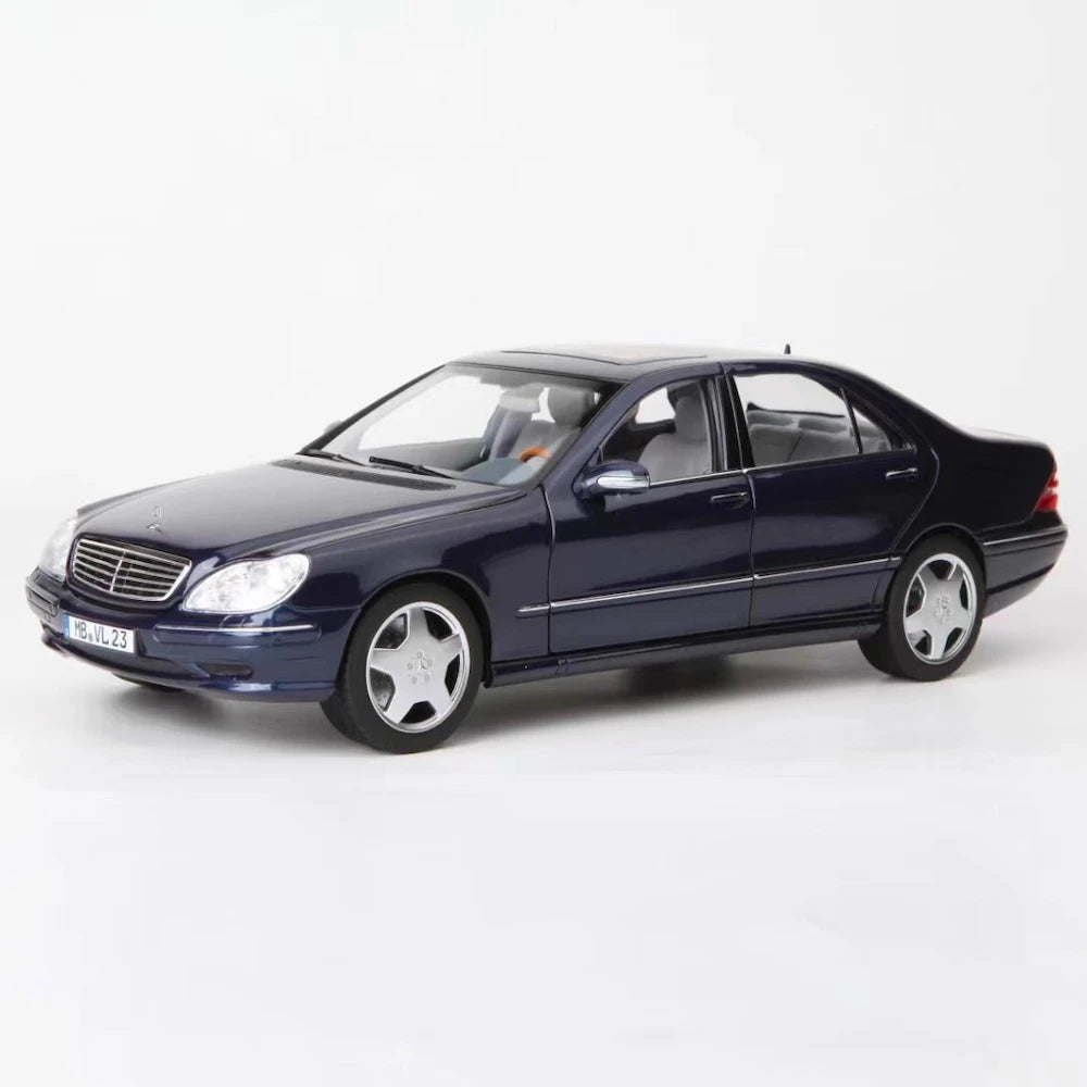 [Norev] 1:18 Mercedes-Benz 2000 S55 AMG W220 Blue Model Car Die-Cast