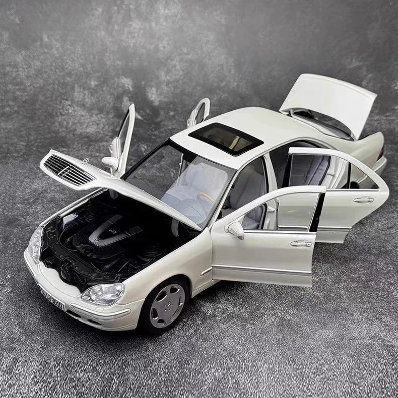 [Norev] 1:18 Mercedes-Benz 2000 S55 AMG W220 White Model Car Die-Cast