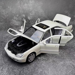 [Norev] 1:18 Mercedes-Benz 2000 S55 AMG W220 White Model Car Die-Cast