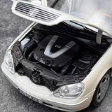 [Norev] 1:18 Mercedes-Benz 2000 S55 AMG W220 White Model Car Die-Cast