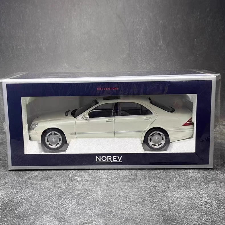 [Norev] 1:18 Mercedes-Benz 2000 S55 AMG W220 White Model Car Die-Cast