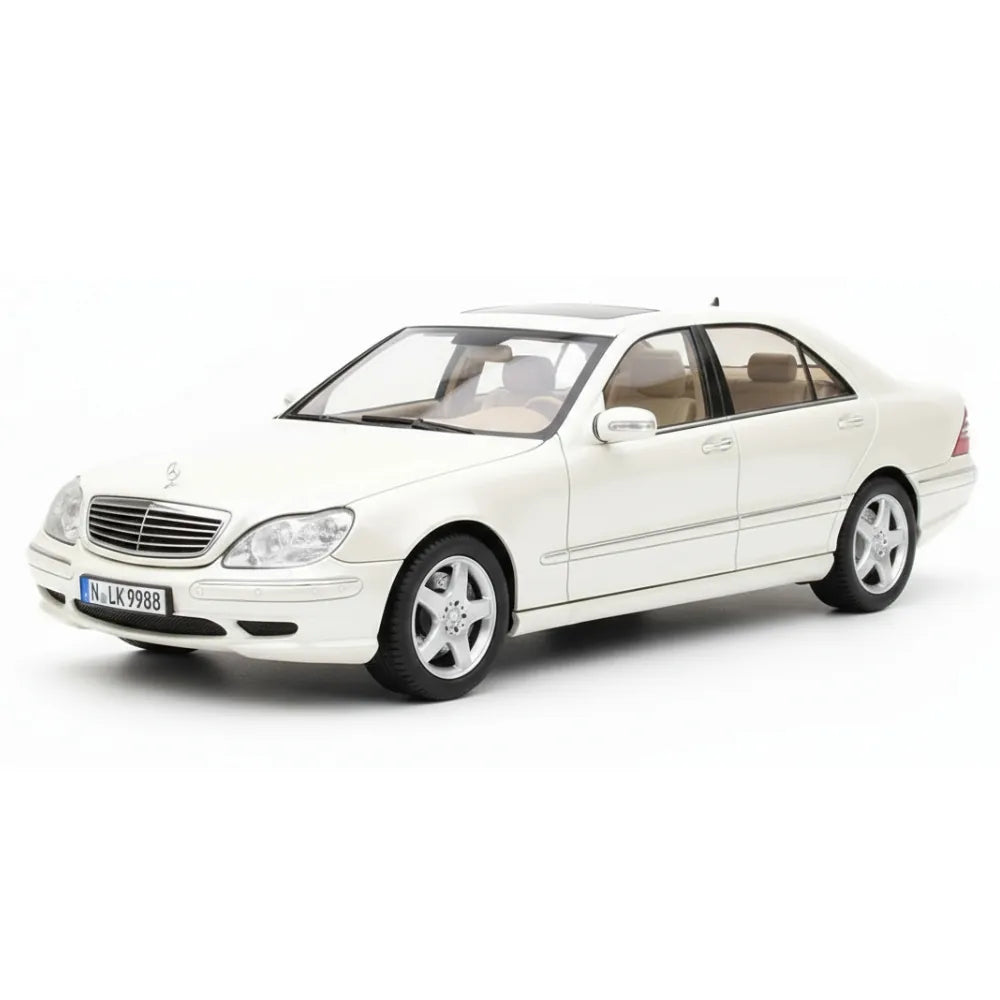 [Norev] 1:18 Mercedes-Benz 2000 S55 AMG W220 White Model Car Die-Cast