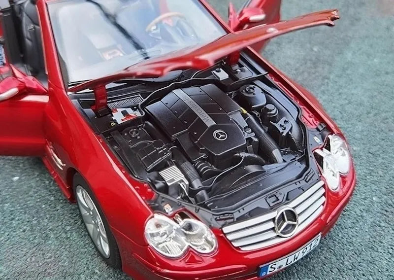 [Norev] 1:18 Mercedes-Benz 2001 SL500 R230 Red Model Car Die-Cast