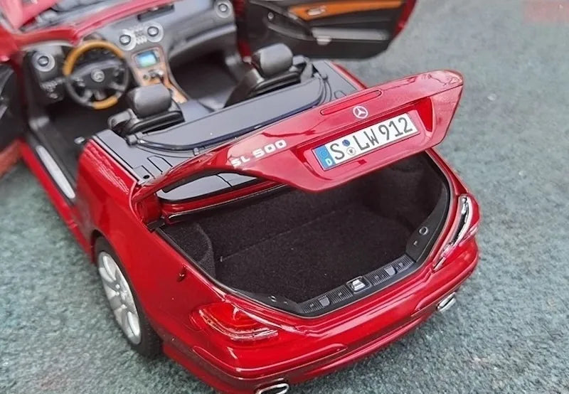 [Norev] 1:18 Mercedes-Benz 2001 SL500 R230 Red Model Car Die-Cast