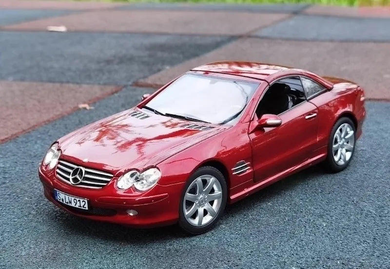 [Norev] 1:18 Mercedes-Benz 2001 SL500 R230 Red Model Car Die-Cast