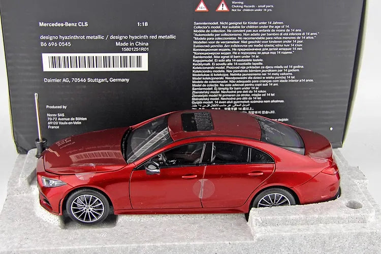 [Norev] 1:18 Mercedes-Benz 2017 CLS Class rouge voiture miniature Die-Cast