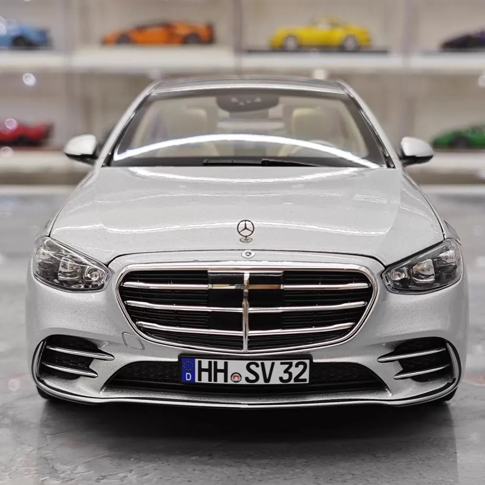 [Norev] 1:18 Mercedes-Benz 2020 S-Class Silver Model Car Die-Cast