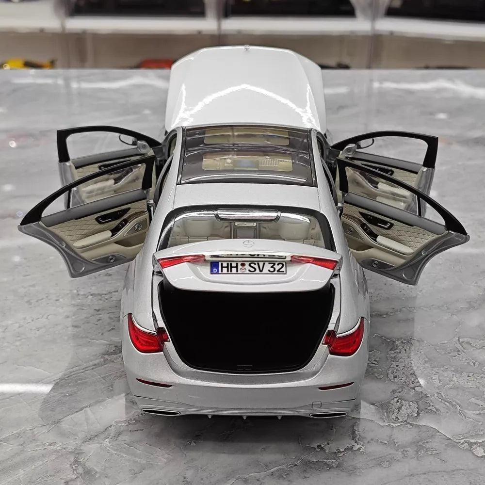 [Norev] 1:18 Mercedes-Benz 2020 S-Class Silver Model Car Die-Cast