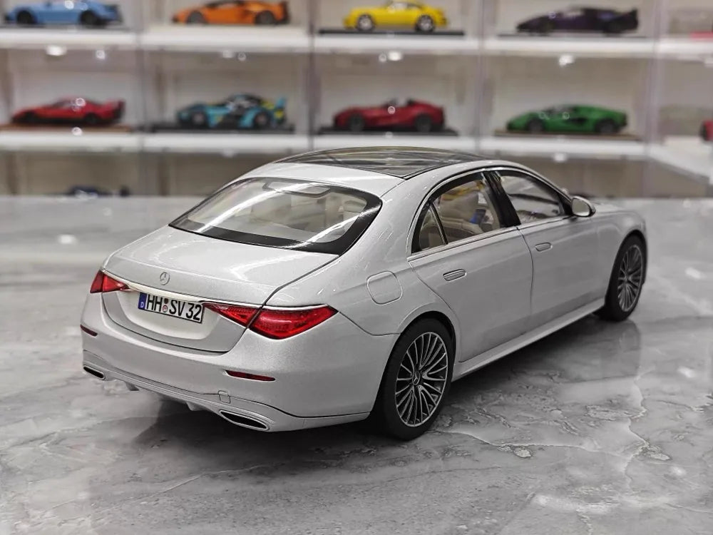 [Norev] 1:18 Mercedes-Benz 2020 S-Class Silver Model Car Die-Cast