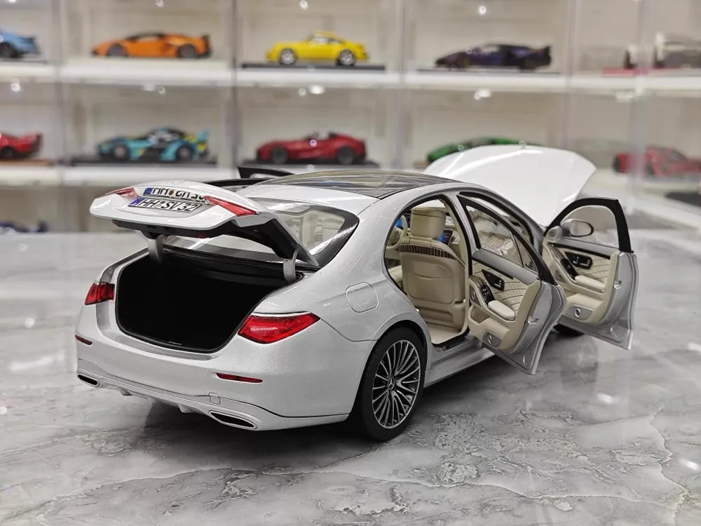 [Norev] 1:18 Mercedes-Benz 2020 S-Class Silver Model Car Die-Cast