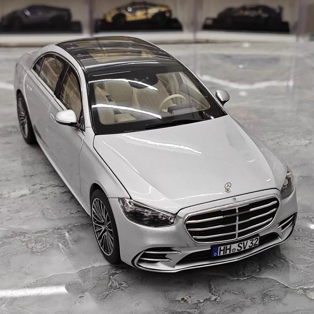 [Norev] 1:18 Mercedes-Benz 2020 S-Class Silver Model Car Die-Cast