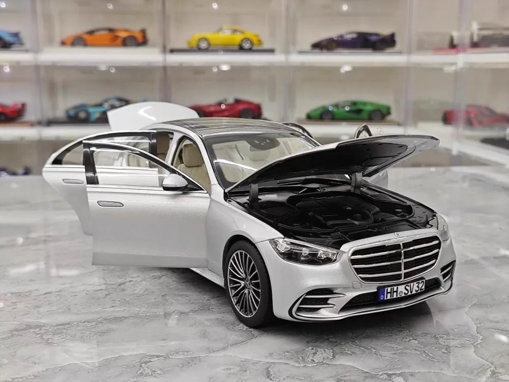 [Norev] 1:18 Mercedes-Benz 2020 S-Class Silver Model Car Die-Cast