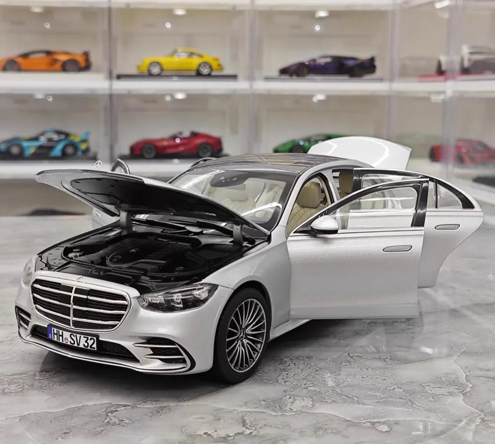 [Norev] 1:18 Mercedes-Benz 2020 S-Class Silver Model Car Die-Cast