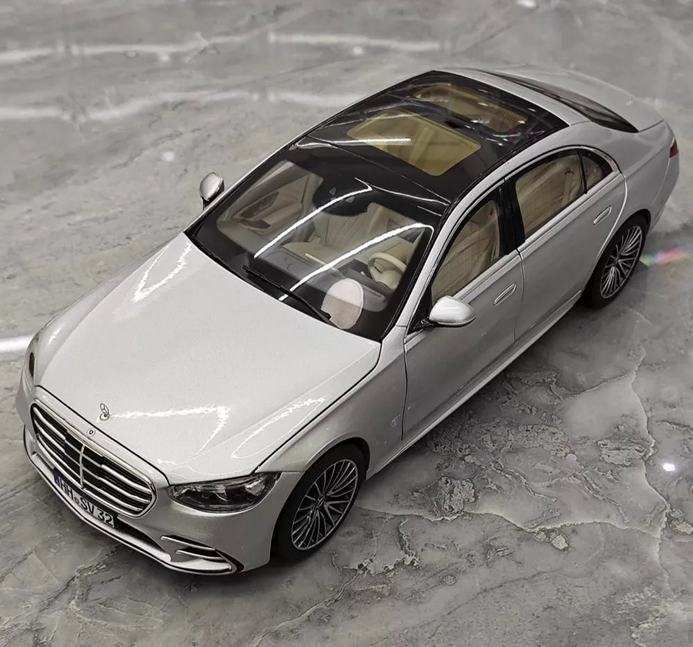 [Norev] 1:18 Mercedes-Benz 2020 S-Class Silver Model Car Die-Cast