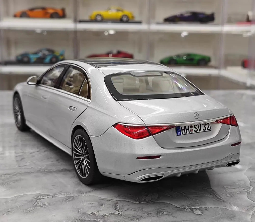 [Norev] 1:18 Mercedes-Benz 2020 S-Class Silver Model Car Die-Cast