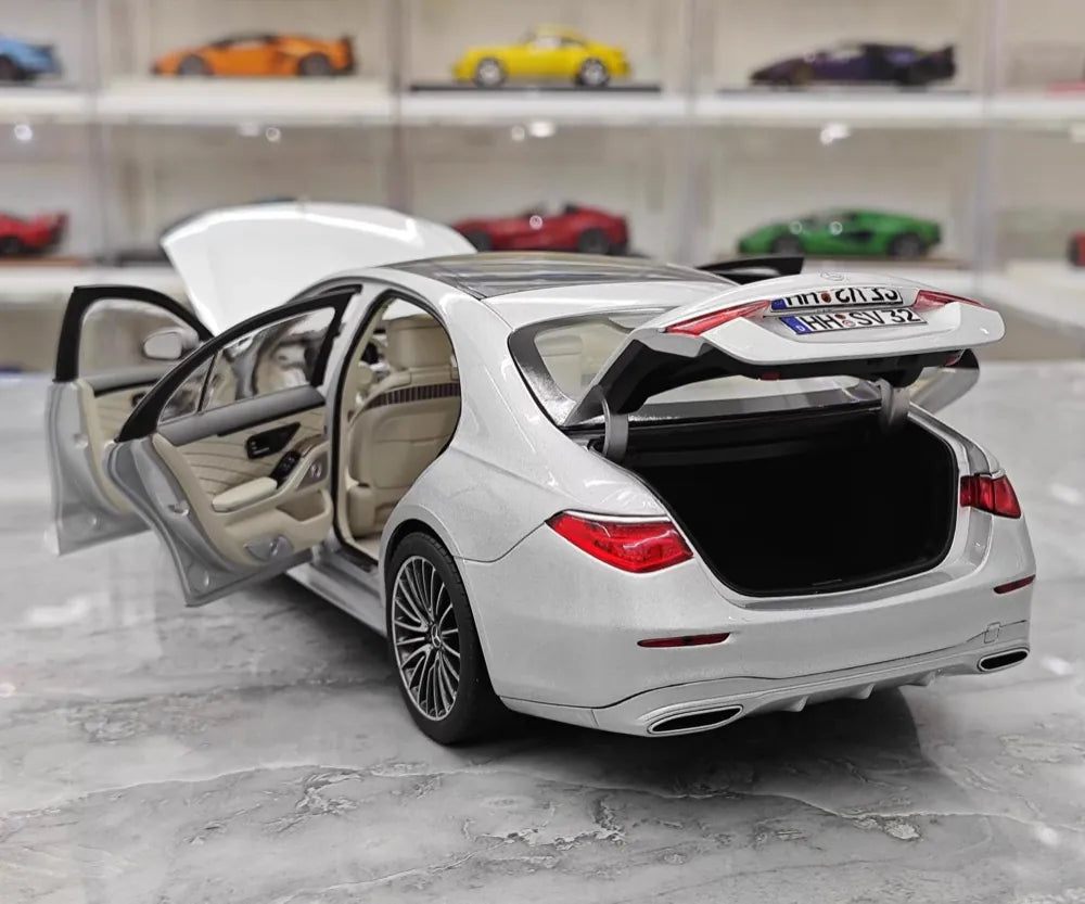 [Norev] 1:18 Mercedes-Benz 2020 S-Class Silver Model Car Die-Cast