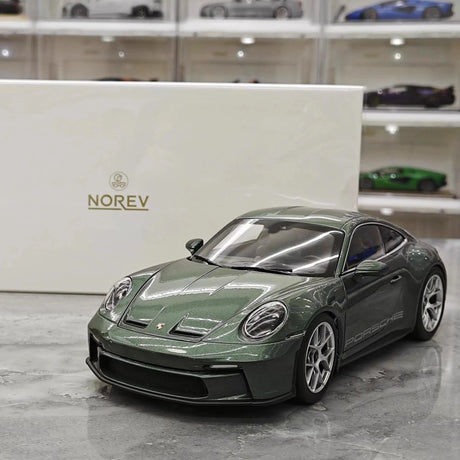 [Norev] 1:18 Porsche 2023 911 S/T Shark Green Model Car Die-Cast