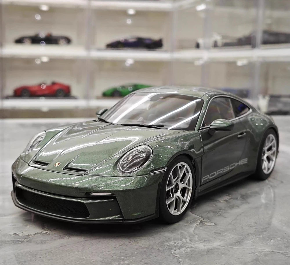 [Norev] 1:18 Porsche 2023 911 S/T Shark Green Model Car Die-Cast