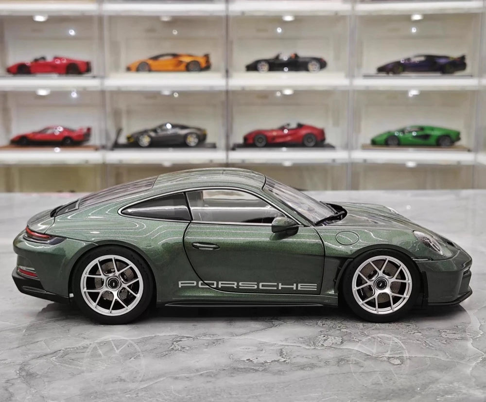 [Norev] 1:18 Porsche 2023 911 S/T Shark Green Model Car Die-Cast