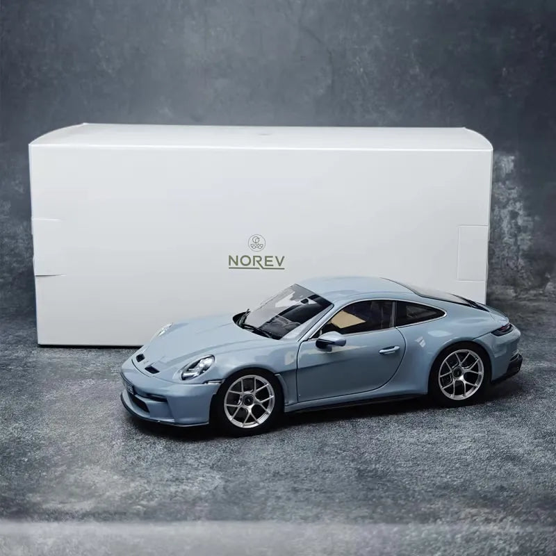 [Norev] 1:18 Porsche 2023 911 S/T blu modellino di auto Die-Cast