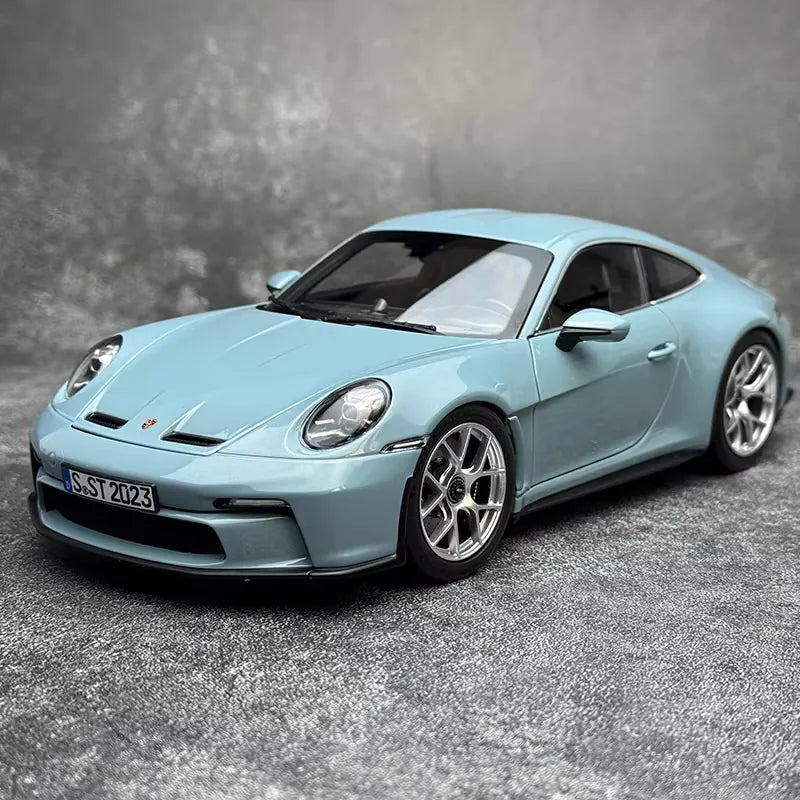 [Norev] 1:18 Porsche 2023 911 S/T blu modellino di auto Die-Cast