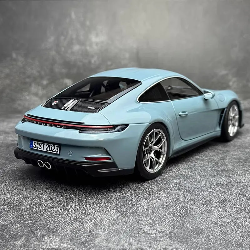 [Norev] 1:18 Porsche 2023 911 S/T blu modellino di auto Die-Cast