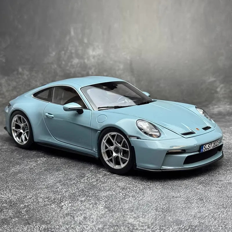[Norev] 1:18 Porsche 2023 911 S/T Blue Model Car Die-Cast