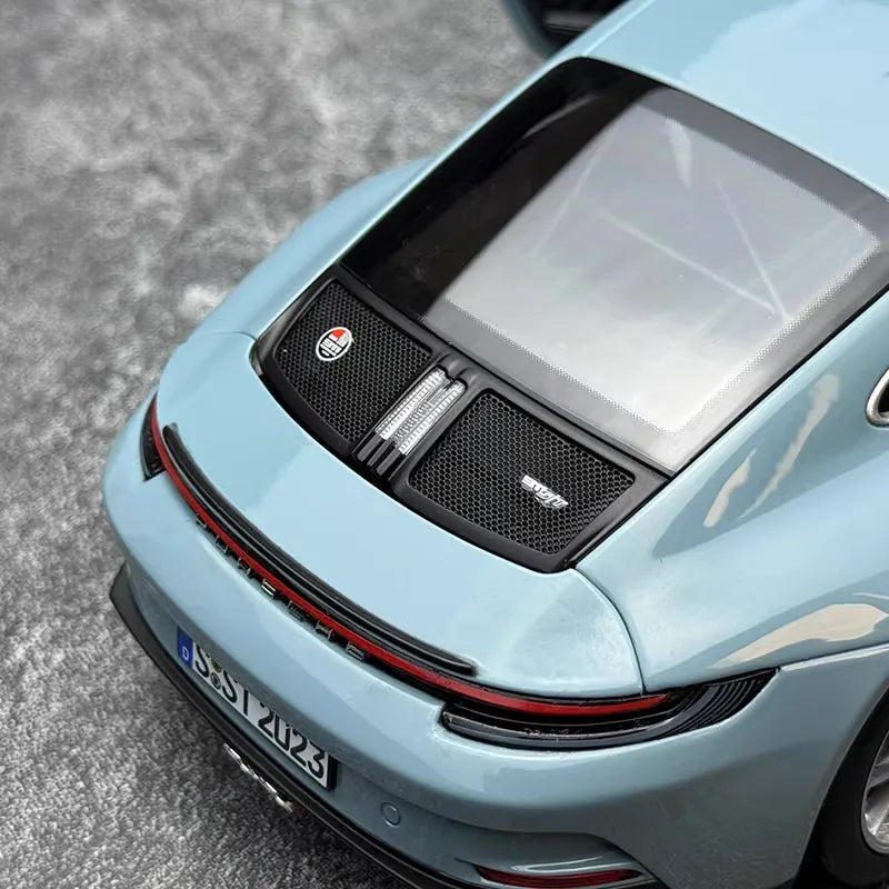 [Norev] 1:18 Porsche 2023 911 S/T blu modellino di auto Die-Cast