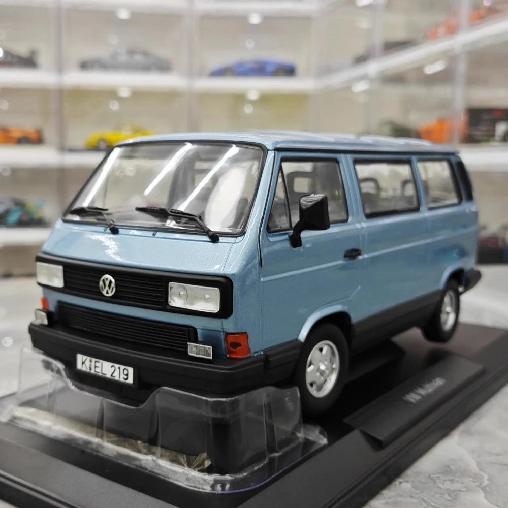 [Norev] 1:18 Volkswagen 1990 Multivan Blue Model Car Resin