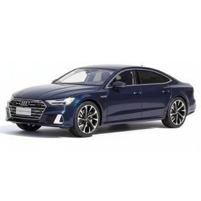 [OEM] 1:18 Audi 2021 A7L bleu voiture miniature Die-Cast
