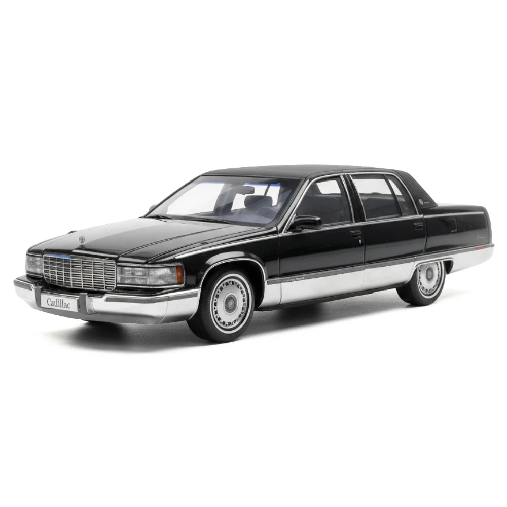 [OEM] 1:18 Cadillac 1993 Fleetwood Brougham nero modellino di auto Die-Cast