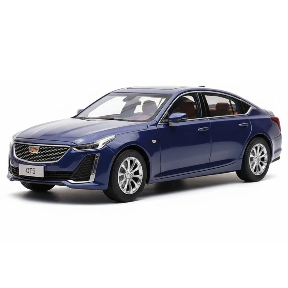 [OEM] 1:18 Cadillac 2021 CT5 Blue Model Car Die-Cast