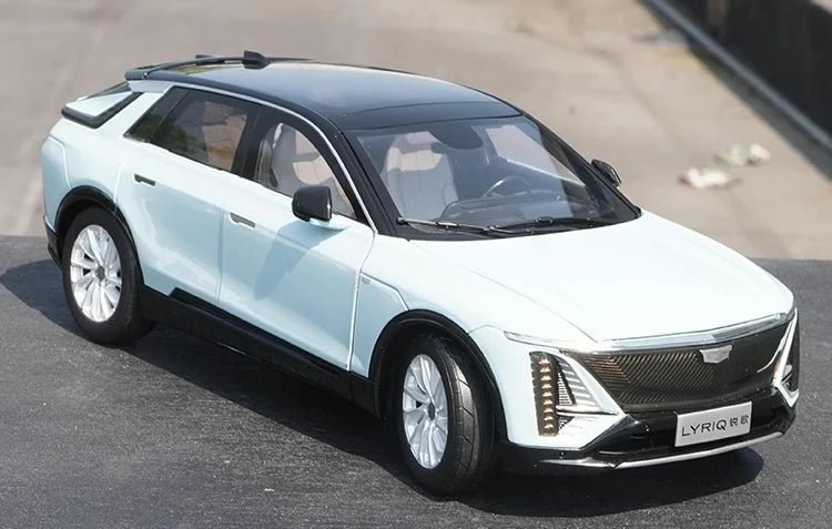 [OEM] 1:18 Cadillac 2022 Lyriq Blue Model Car Die-Cast