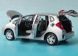 [OEM] 1:18 Honda 2013 Fit Jazz Silver Model Car Die-Cast