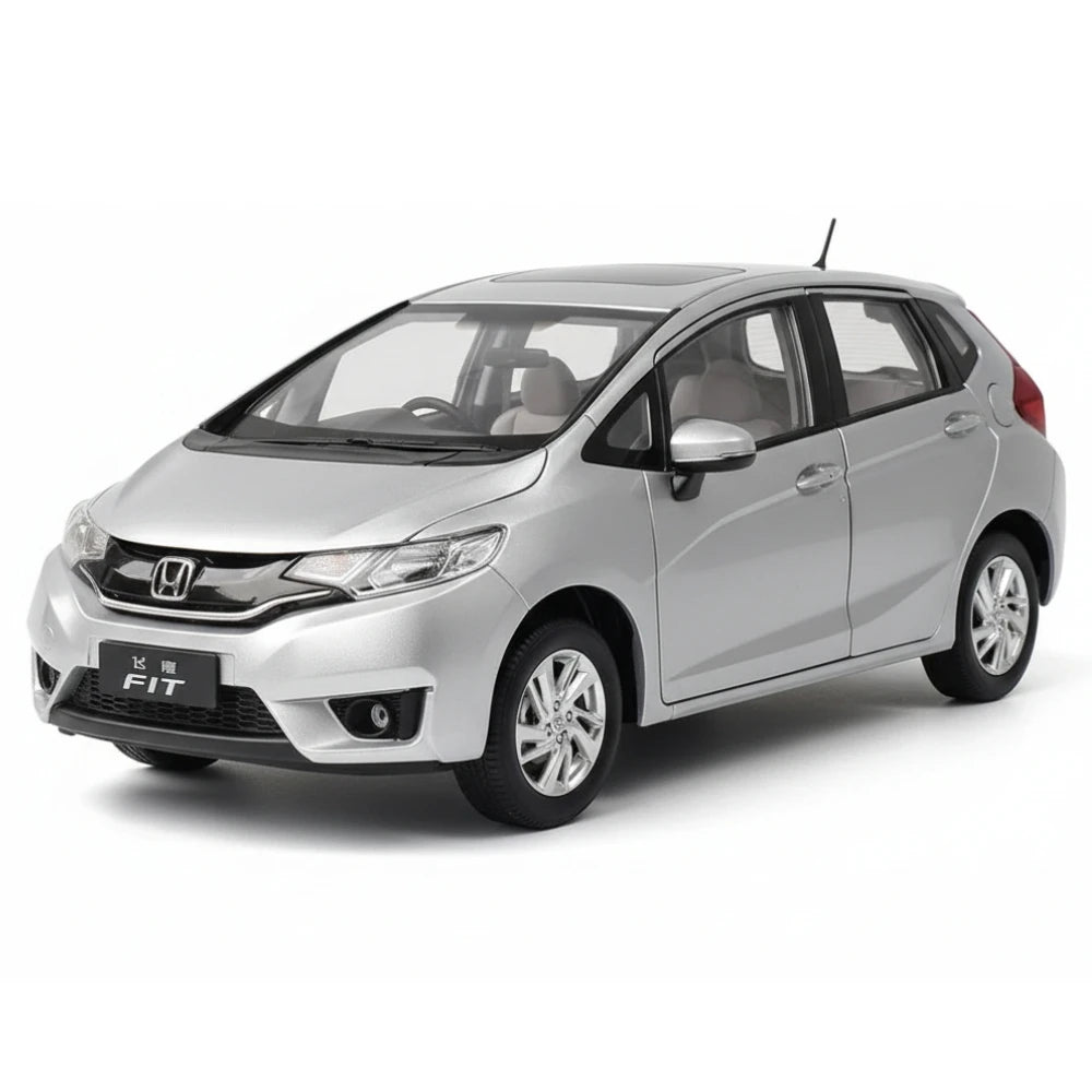 [OEM] 1:18 Honda 2013 Fit Jazz Silver Model Car Die-Cast