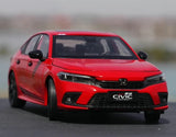 [OEM] 1:18 Honda 2022 Civic Red Model Car Die-Cast
