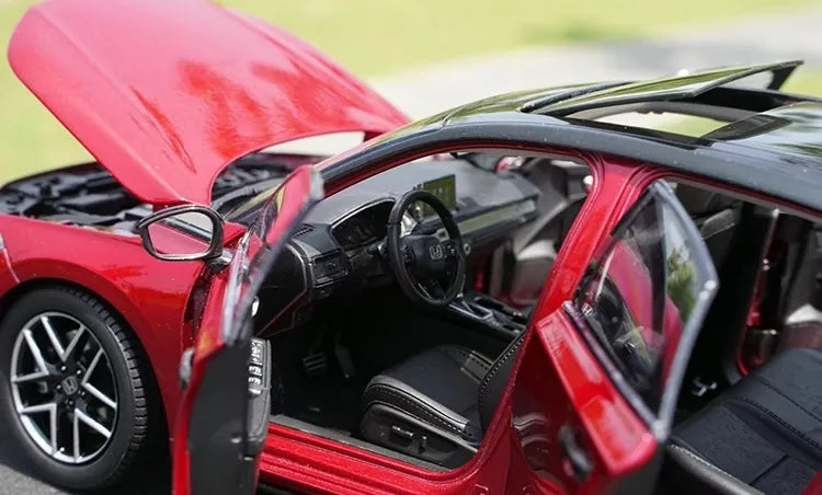 [OEM] 1:18 Honda 2022 Civic Sport Red Model Car Die-Cast
