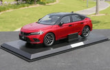 [OEM] 1:18 Honda 2022 Civic Sport Red Model Car Die-Cast