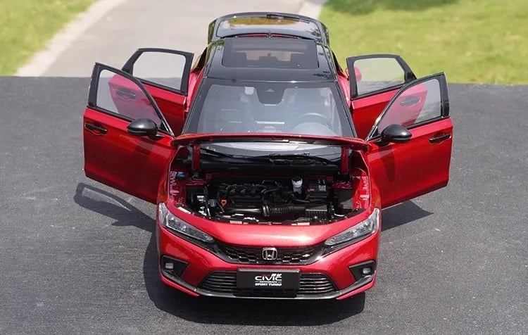 [OEM] 1:18 Honda 2022 Civic Sport Red Model Car Die-Cast