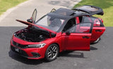 [OEM] 1:18 Honda 2022 Civic Sport Red Model Car Die-Cast