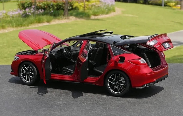[OEM] 1:18 Honda 2022 Civic Sport Red Model Car Die-Cast