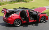 [OEM] 1:18 Honda 2022 Civic Sport Red Model Car Die-Cast