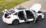 [OEM] 1:18 Honda 2022 Civic White Model Car Die-Cast