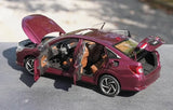 [OEM] 1:18 Honda 2022 Crider Red Model Car Die-Cast
