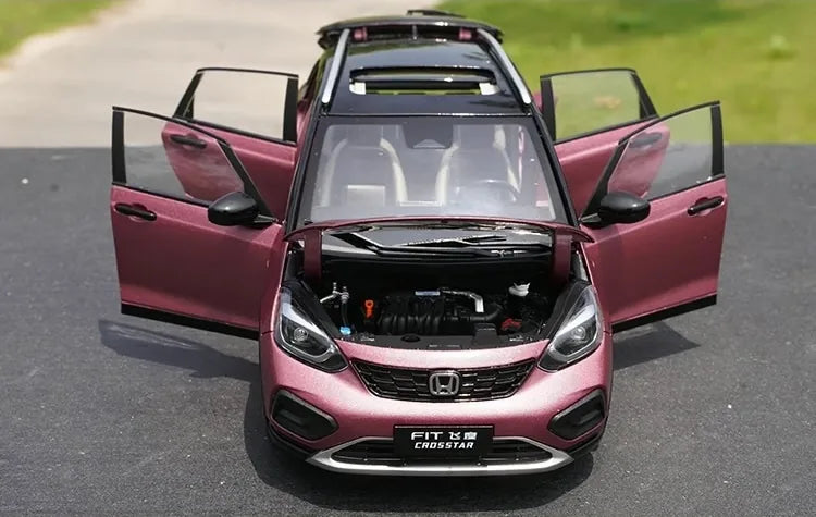 [OEM] 1:18 Honda 2023 Jazz Crosstar Pink Model Car Die-Cast