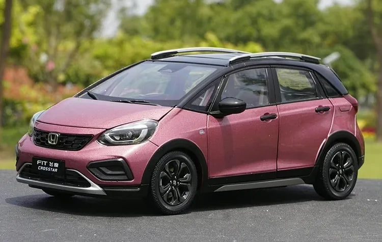 [OEM] 1:18 Honda 2023 Jazz Crosstar Pink Model Car Die-Cast