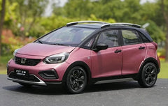 [OEM] 1:18 Honda 2023 Jazz Crosstar Pink Model Car Die-Cast